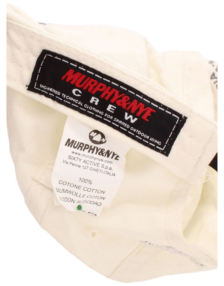 Boné de beisebol gráfico masculino Murphy & Nye tamanho único algodão branco