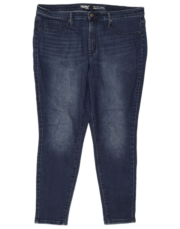 Calça jeans feminina Mossimo cintura alta US 18 2XL W40 L28 algodão azul