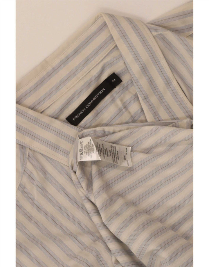 Camisa masculina French Connection algodão listrado branco médio