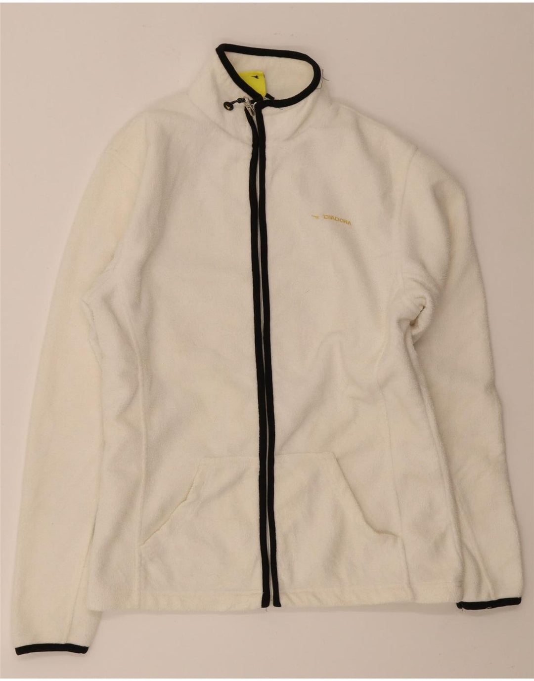 Jaqueta de lã feminina Diadora UK 14 médio branco