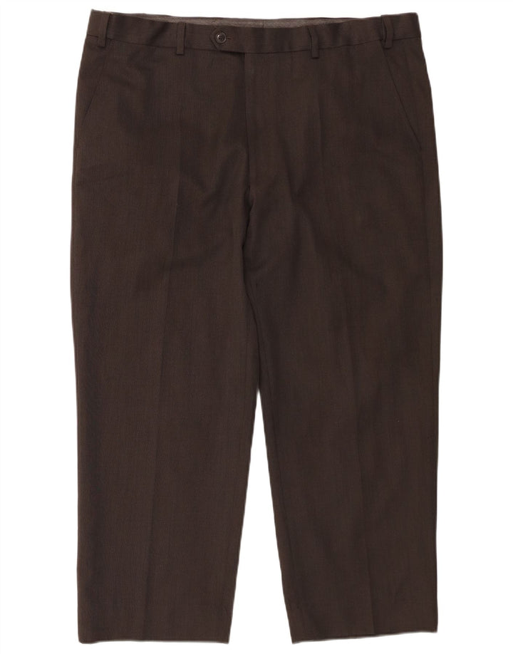 Calça masculina Marks & Spencer Crop Regular Fit W38 L25 Poliéster Cinza
