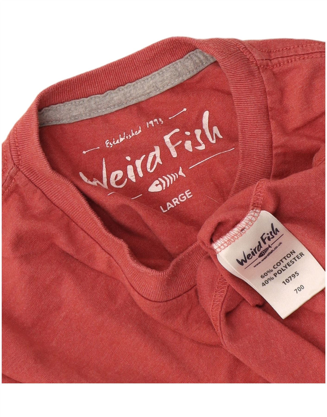 Camiseta masculina Weird Fish Top grande algodão rosa