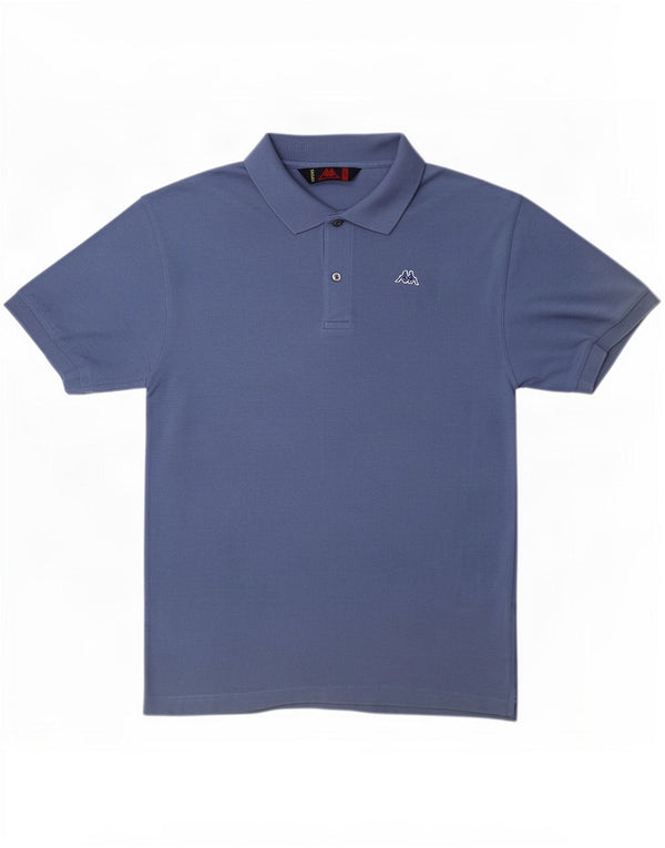Camisa polo masculina Kappa grande algodão azul