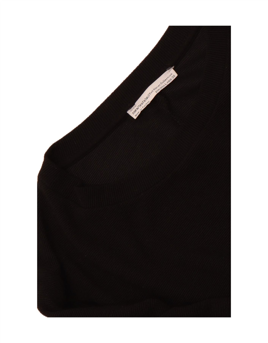 Zara Vestido feminino manga 3/4 Reino Unido 14 grande preto