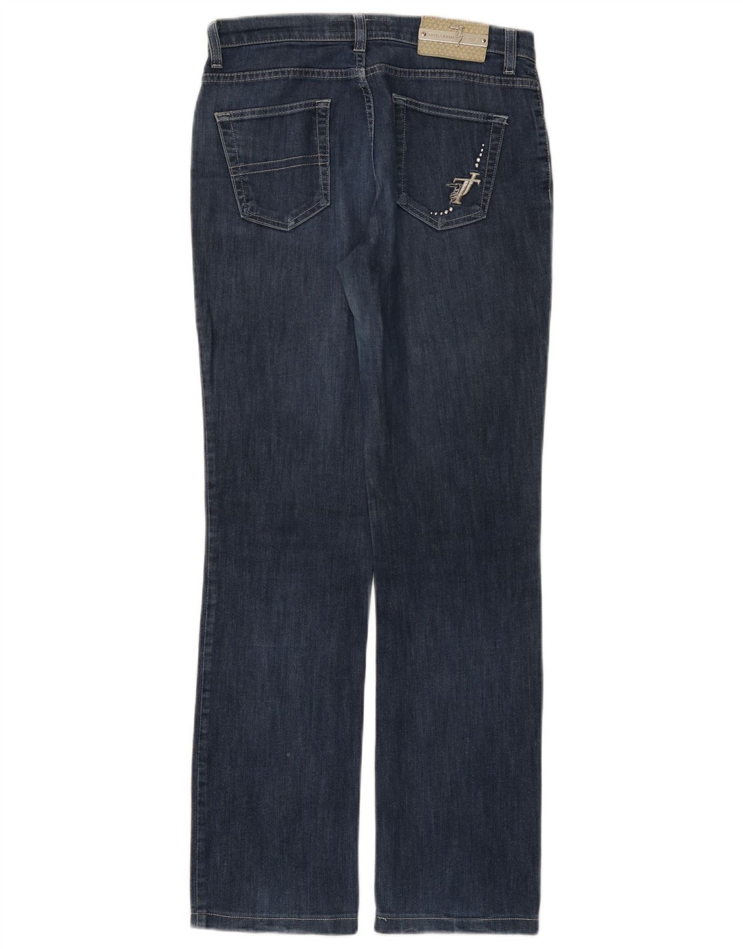 Jeans retos femininos TRUSSARDI W26 L30 algodão azul