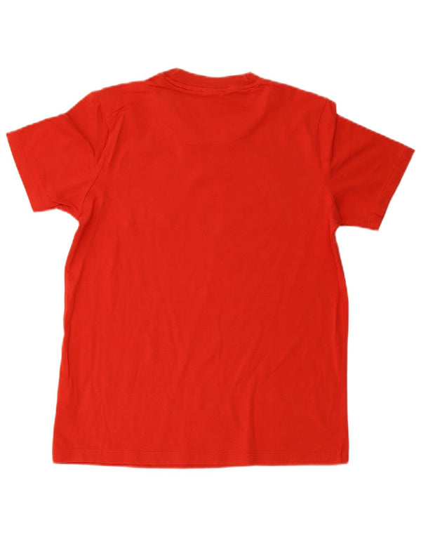 ADIDAS Womens Graphic T-Shirt Top UK 12 Médio Algodão Vermelho