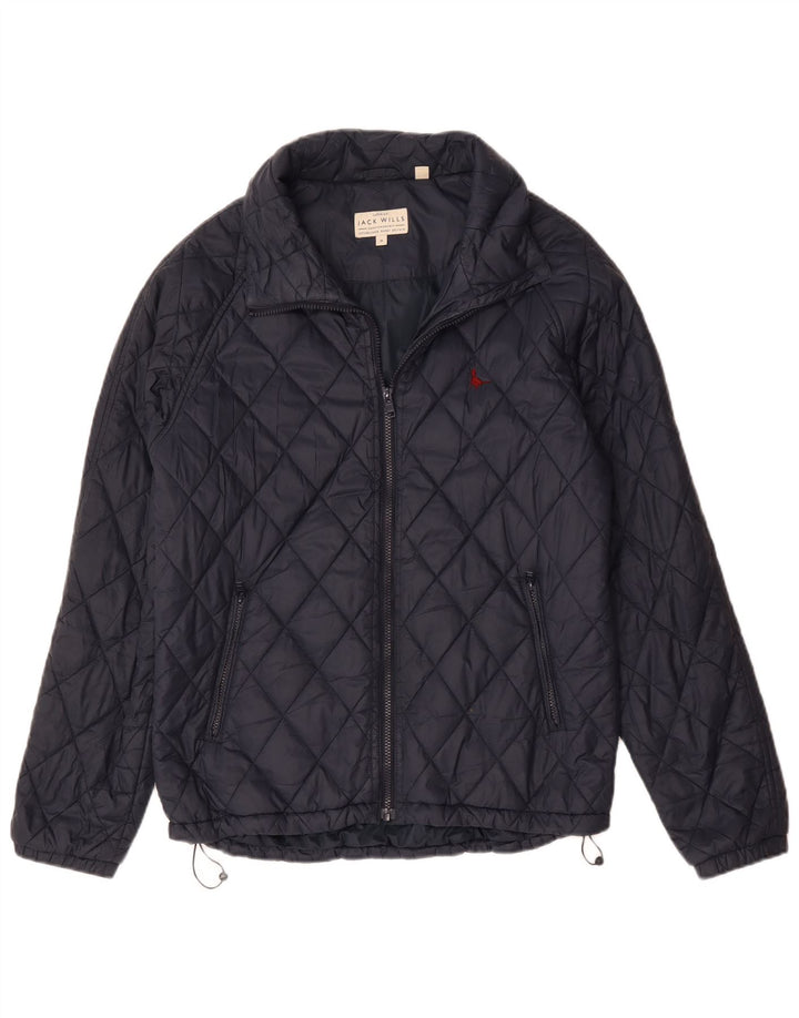 Jaqueta acolchoada masculina Jack Wills Reino Unido 38 nylon azul marinho médio
