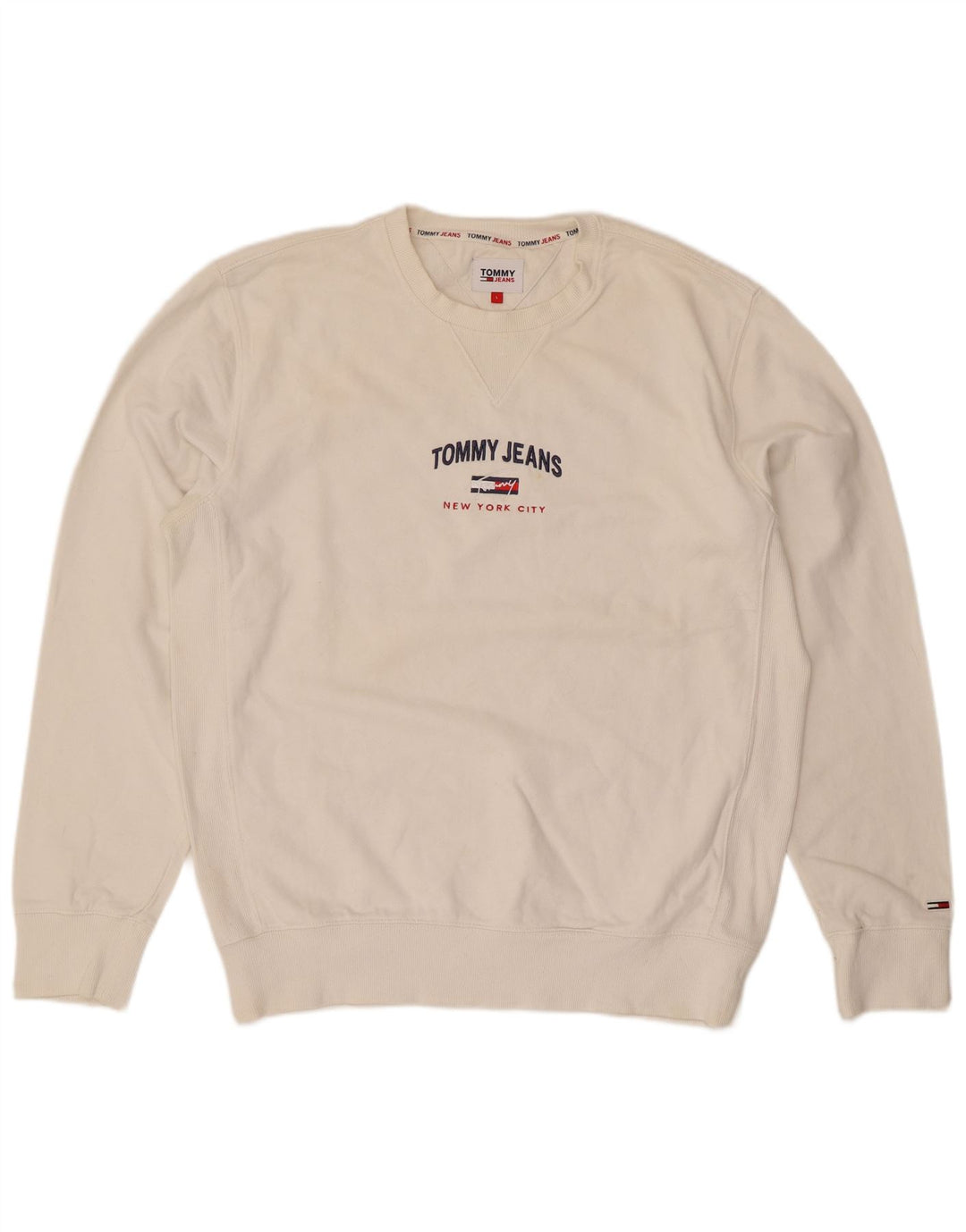 Moletom Tommy Hilfiger Masculino Graphic Regular Fit Suéter Grande Branco