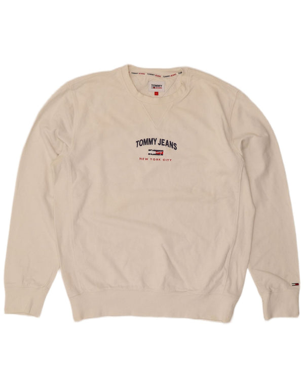 Moletom Tommy Hilfiger Masculino Graphic Regular Fit Suéter Grande Branco