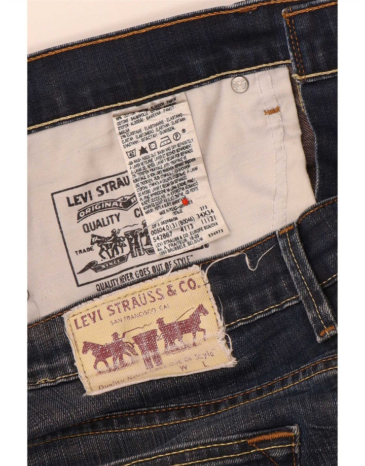 Jeans retos masculinos Levi's W34 L29 algodão azul