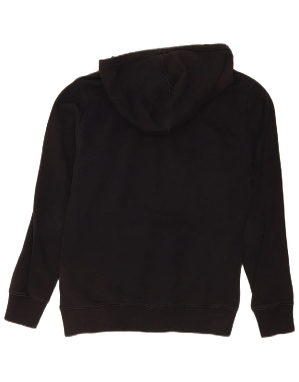 Calvin Klein Jeans masculino gráfico moletom com capuz pequeno preto