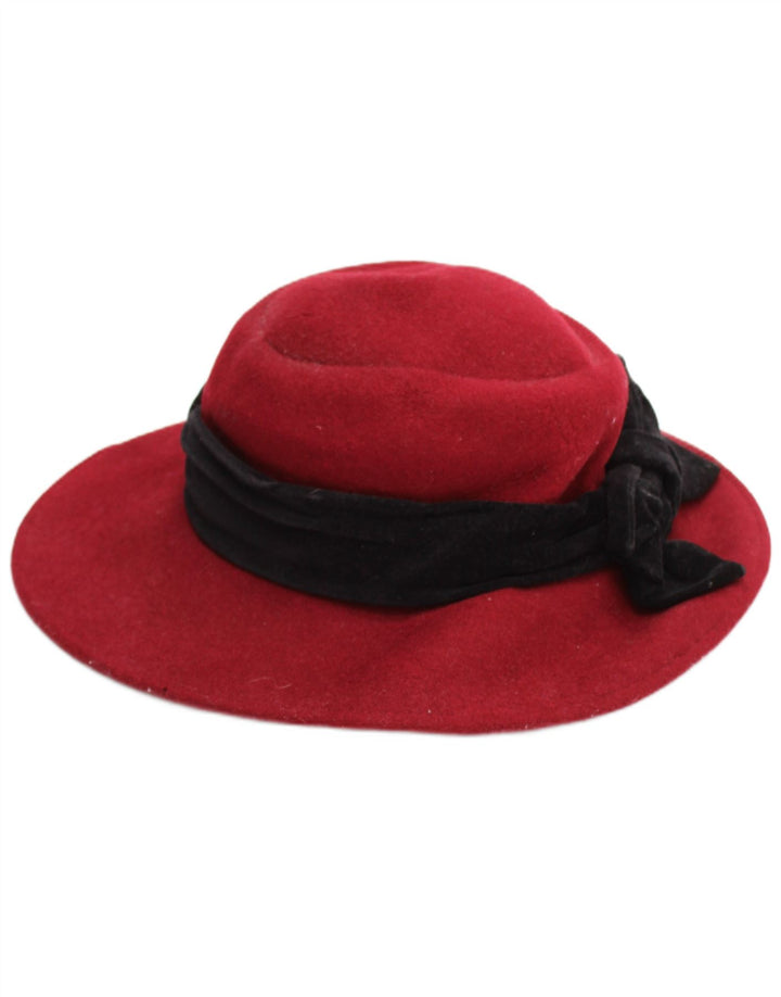 Chapéu balde feminino Kangol pequeno de lã vermelha