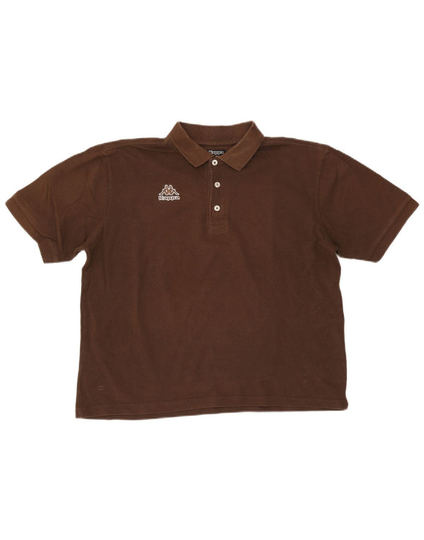 Camisa polo masculina Kappa XL algodão marrom