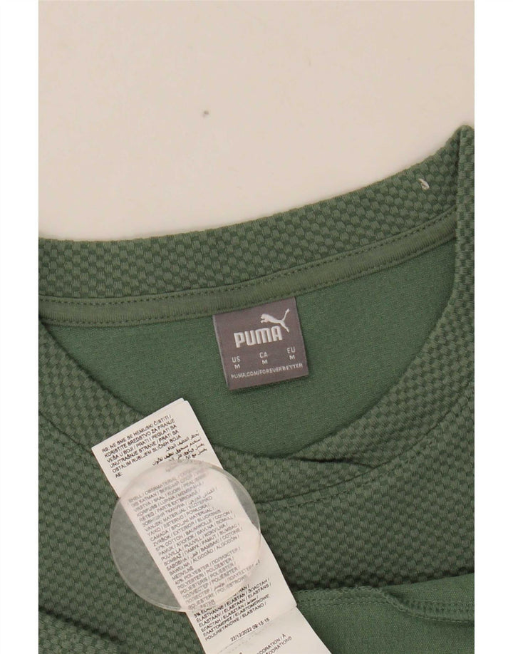 Camiseta feminina Puma Top UK 12 algodão verde médio