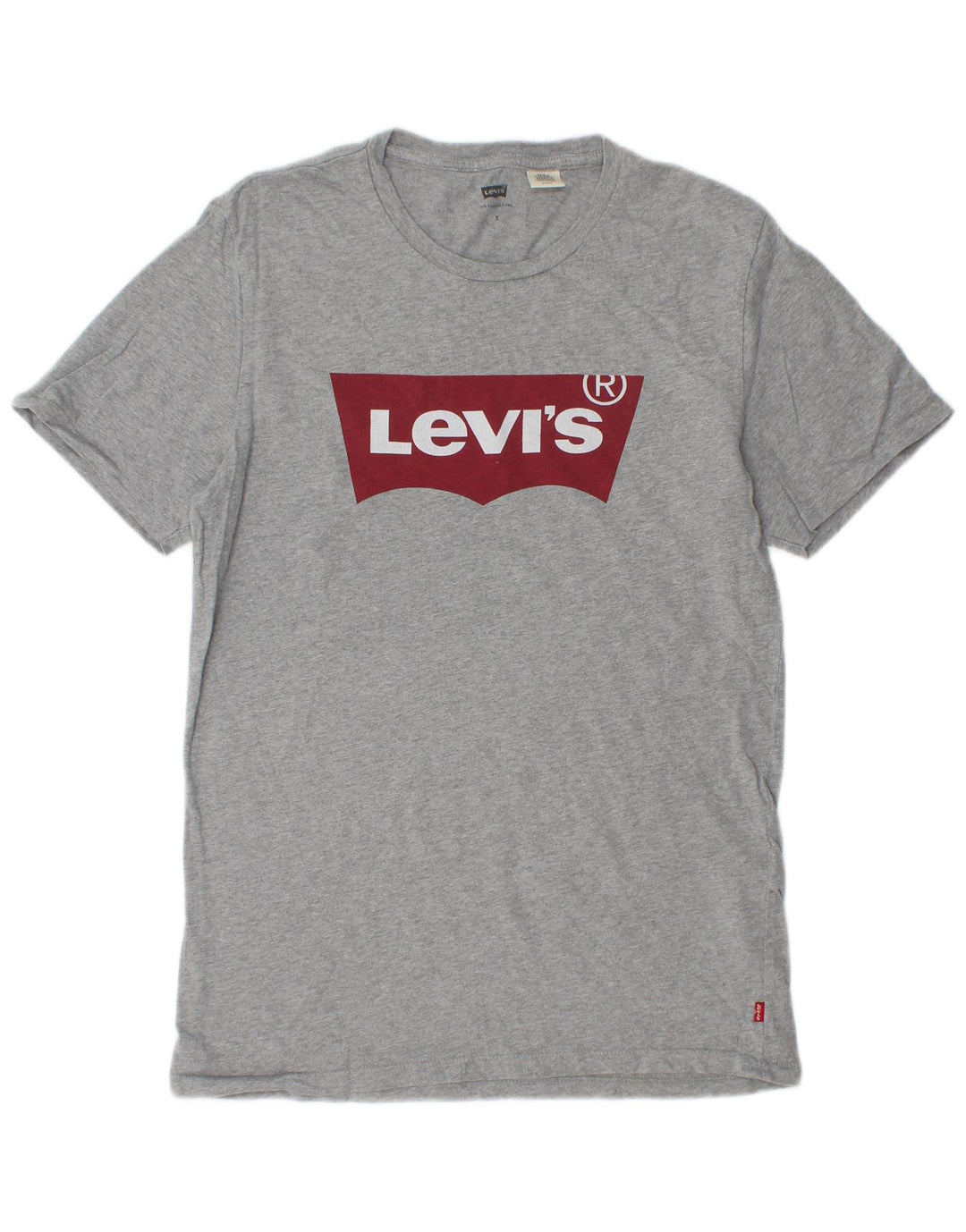 Camiseta gráfica masculina LEVI'S Top pequeno algodão cinza