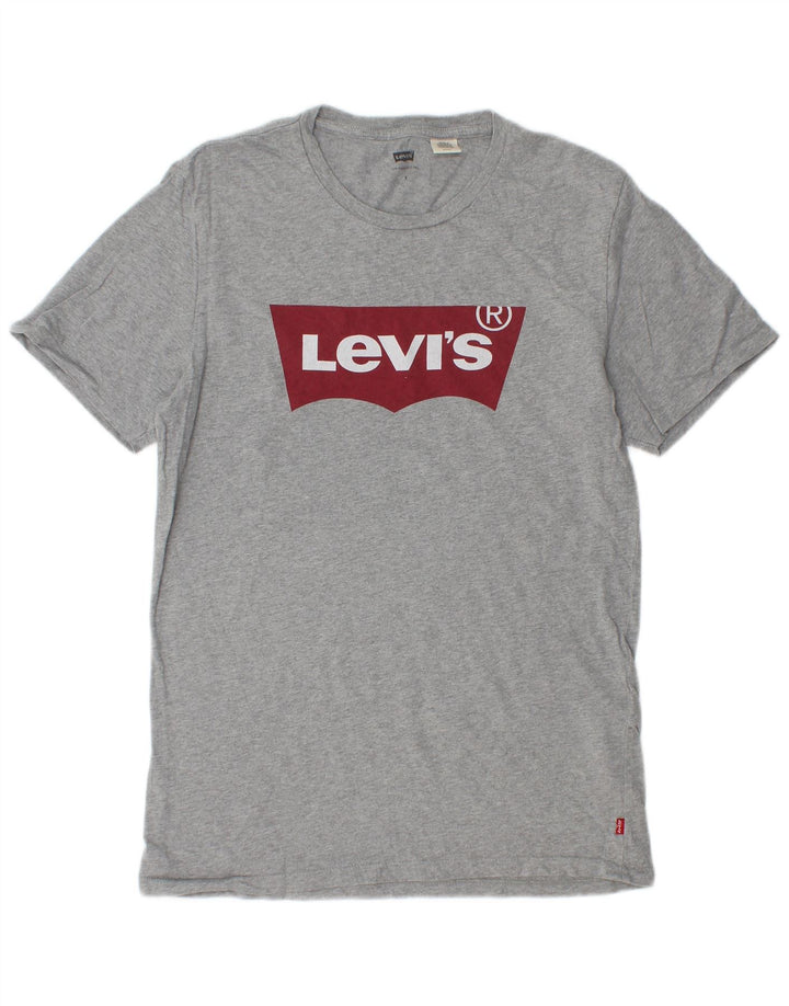 Camiseta gráfica masculina LEVI'S Top pequeno algodão cinza