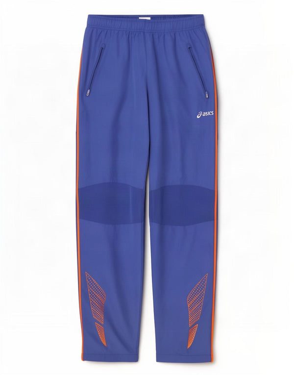 Calça de treino masculina Asics Graphic grande azul colorblock poliéster