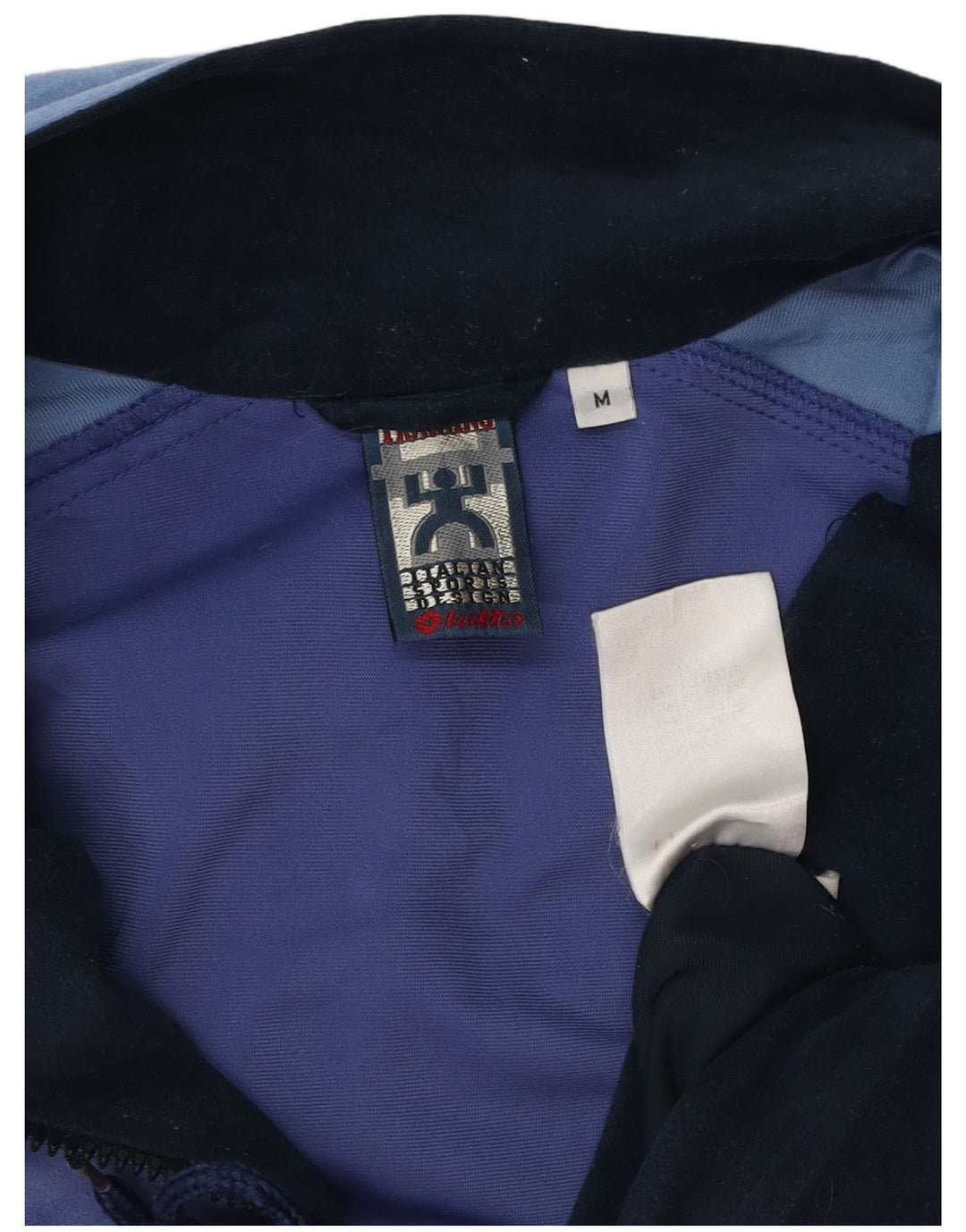 Lotto Mens Velour Full Tracksuit Médio Azul Marinho Colourblock Poliéster