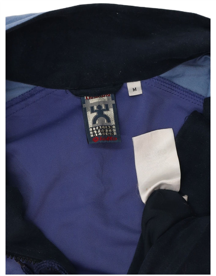 Lotto Mens Velour Full Tracksuit Médio Azul Marinho Colourblock Poliéster