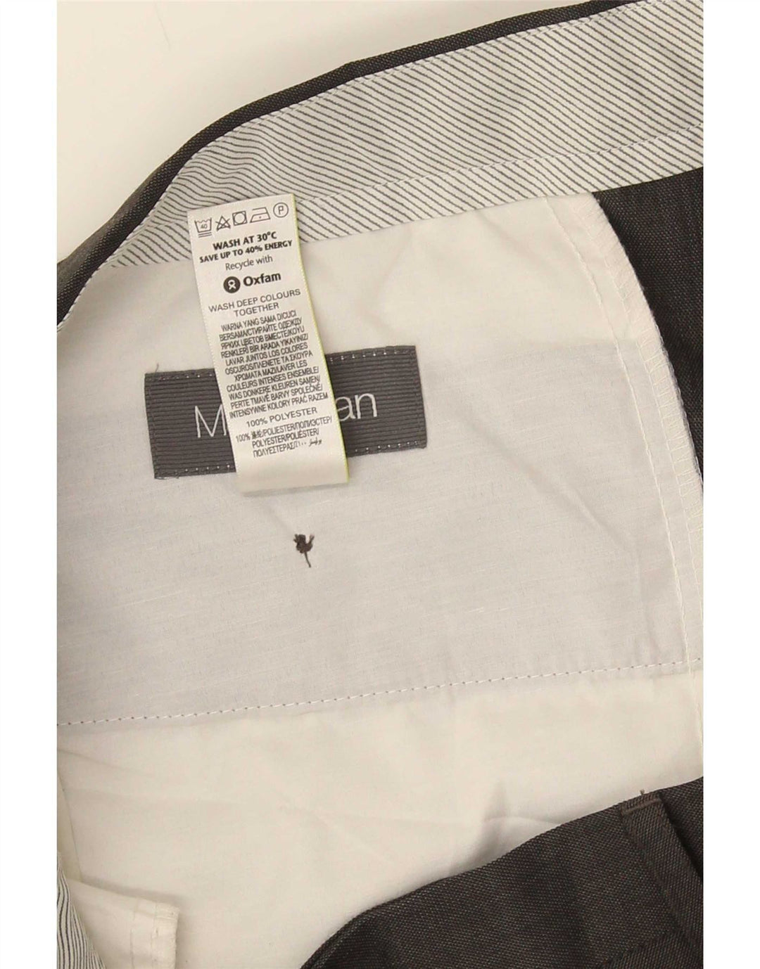 Calça masculina Marks & Spencer Pegged Suit W36 L31 cinza poliéster