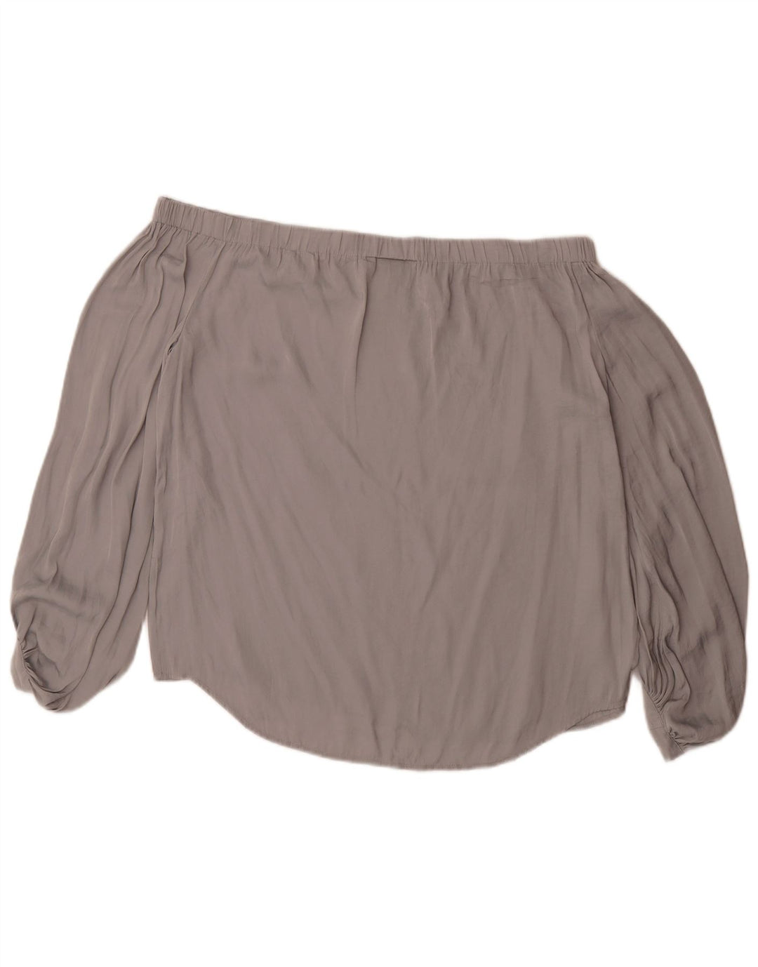 Top feminino Mossimo sem ombro UK 14 poliéster cinza médio