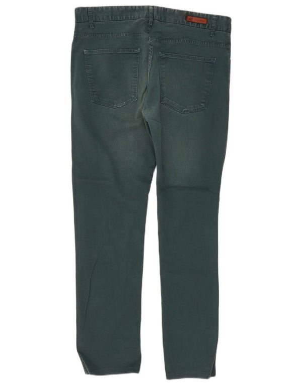 Zara Mens Slim Calça Casual EU 44 Grande W34 L31 Verde