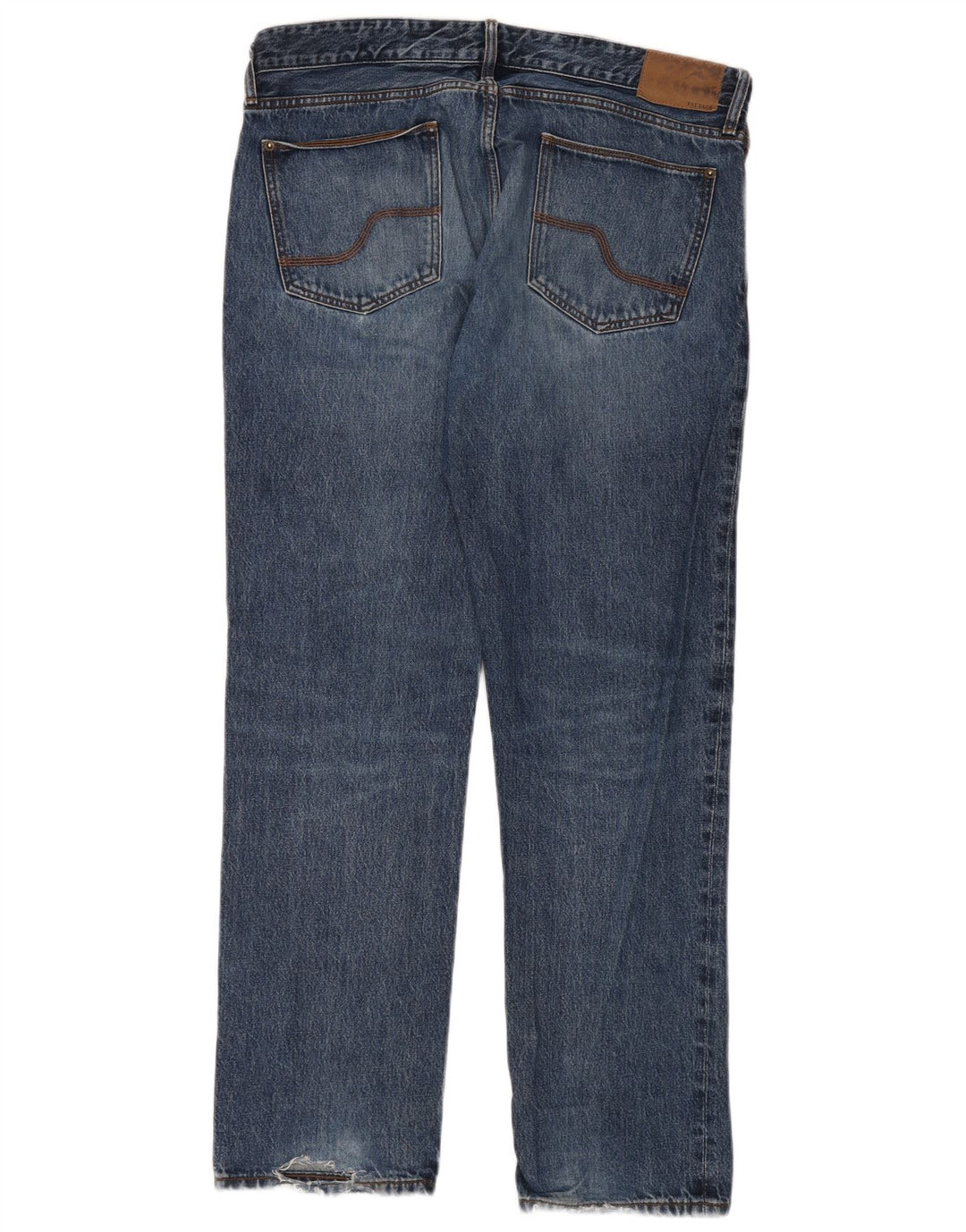 Calça jeans reta masculina Fat Face W36 L32 algodão azul