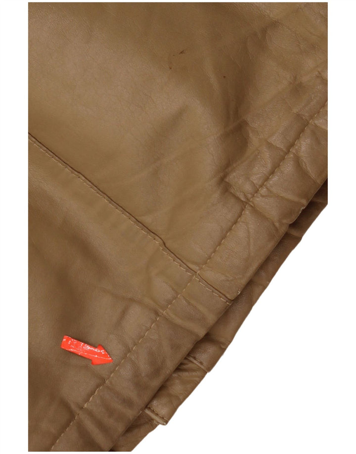 Jaqueta de couro masculina vintage IT 48 couro bege médio