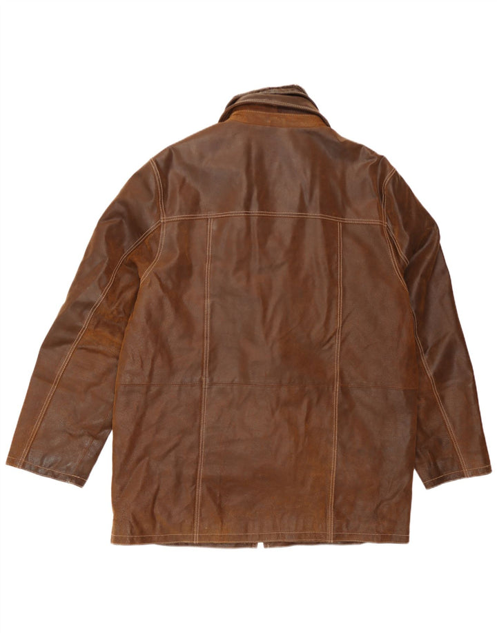 Jaqueta de couro masculina Rino & Pelle IT 54 2XL couro marrom