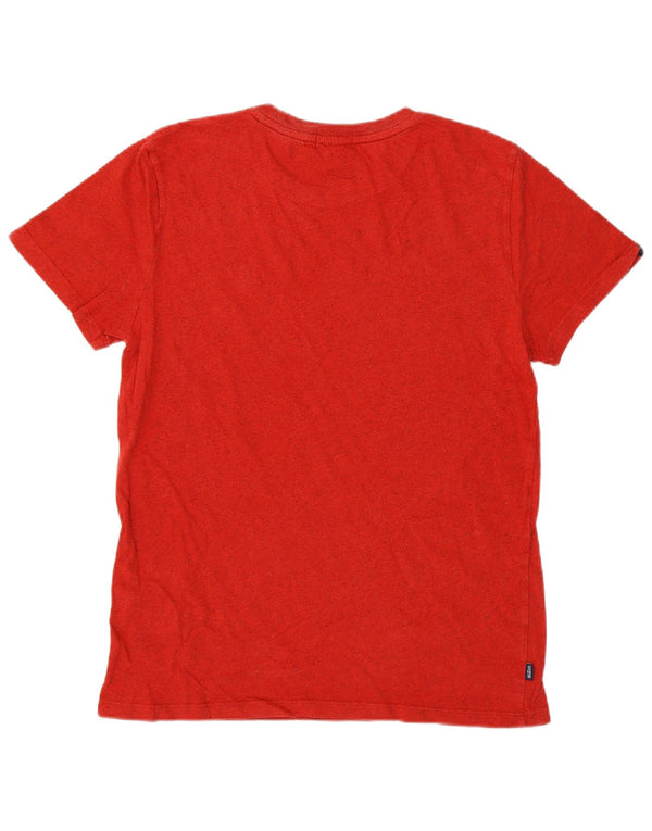 Superdry Mens T-Shirt Top Medium Red Cotton
