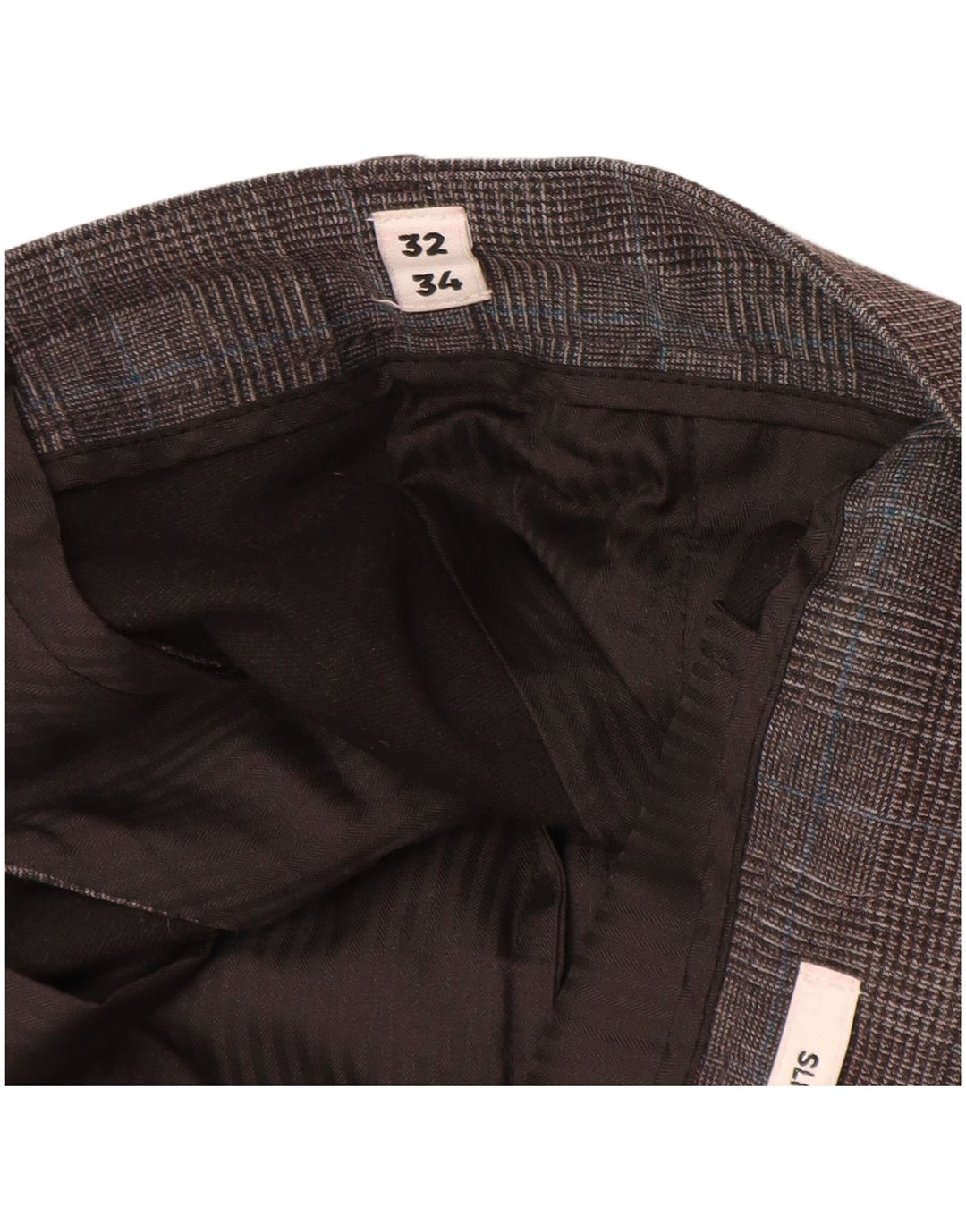 Calça Chino Masculina Slim Jack & Jones W32 L34 Cinza Houndstooth Poliéster