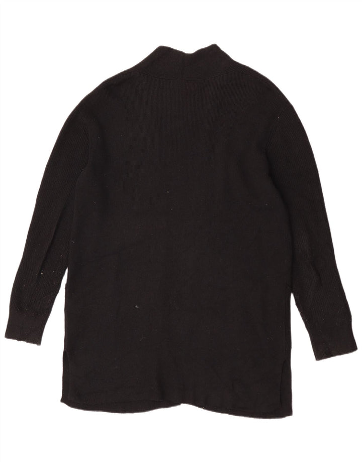 Marks & Spencer Suéter feminino Longline Open Cardigan Reino Unido 12 Médio Preto