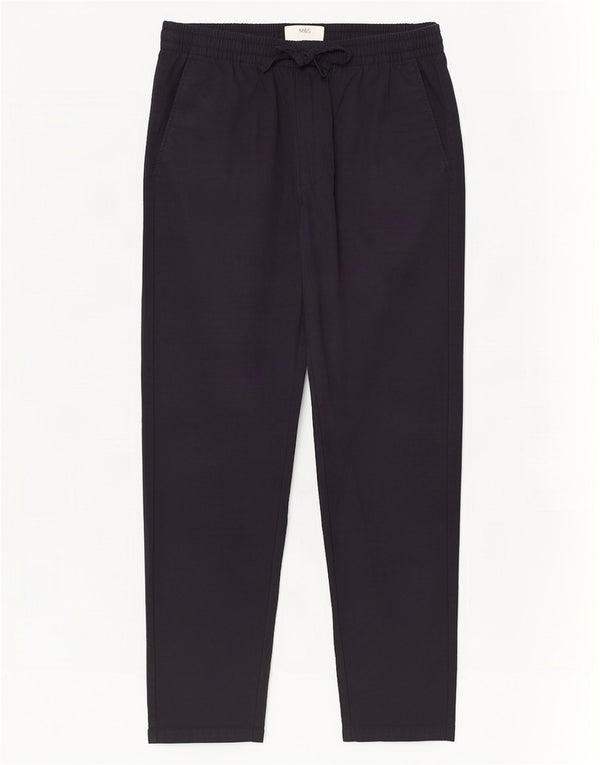 Calça Chino Masculina Slim Marks & Spencer Pequena W28 L30 Algodão Azul Marinho
