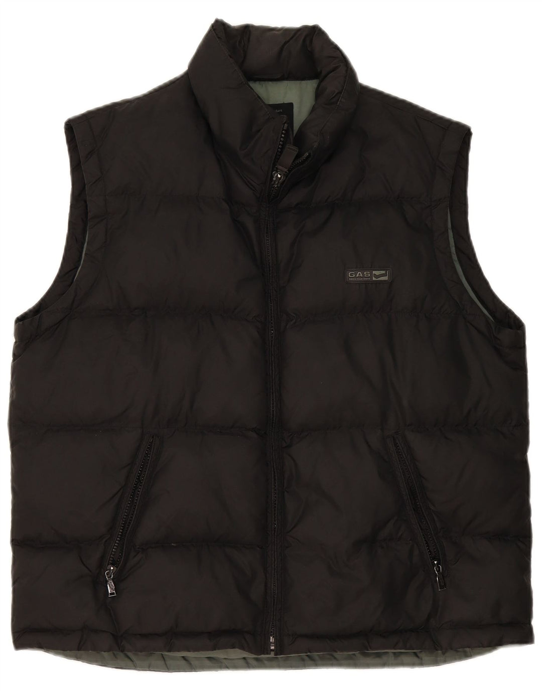 Colete acolchoado masculino Gas UK 40 grande poliamida preta
