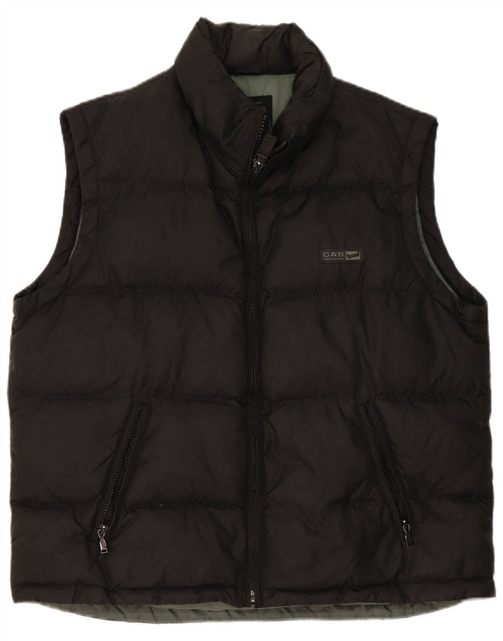 Colete acolchoado masculino Gas UK 40 grande poliamida preta