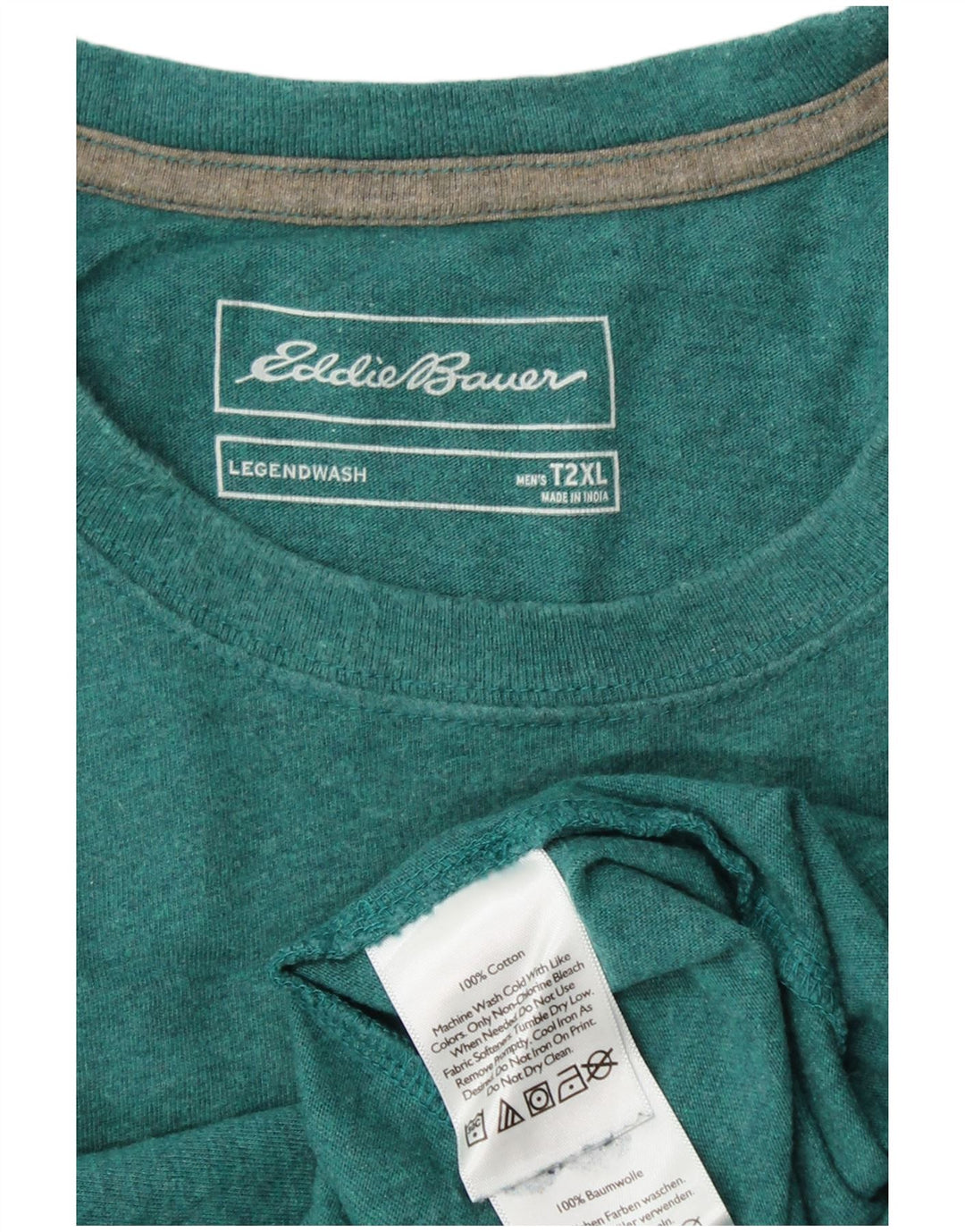 EDDIE BAUER Camiseta masculina Top 2XL Algodão Verde