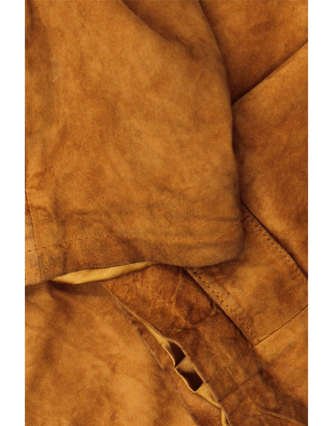 Jaqueta masculina de camurça superdimensionada VINTAGE IT 48 couro marrom médio