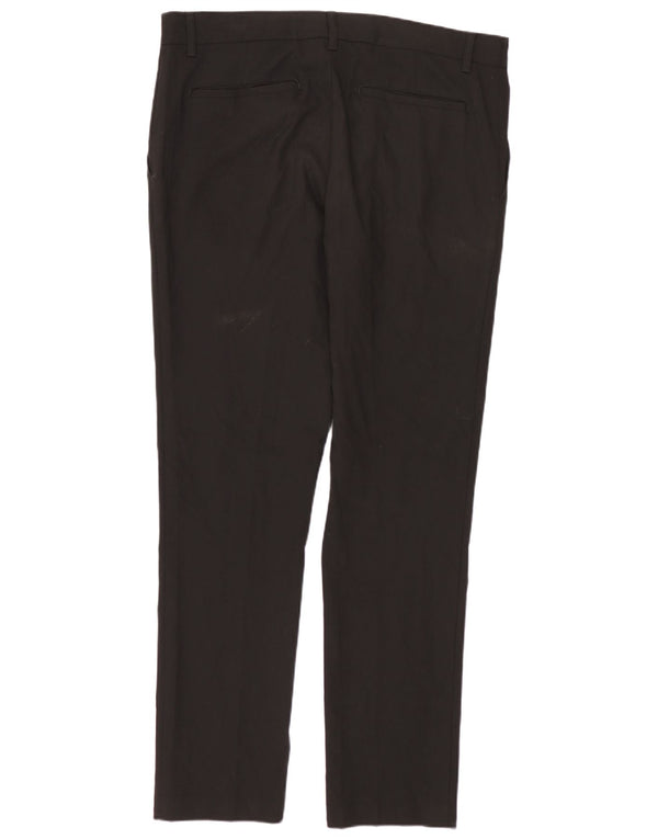 MARKS & SPENCER Meninos Calças Chino Slim 15-16 Anos W34 L30 Preto