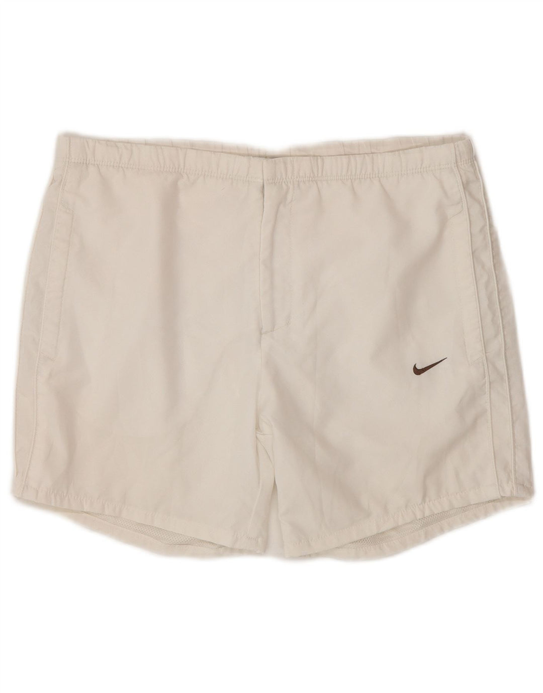 Shorts de natação feminino Nike UK 10/12 médio branco