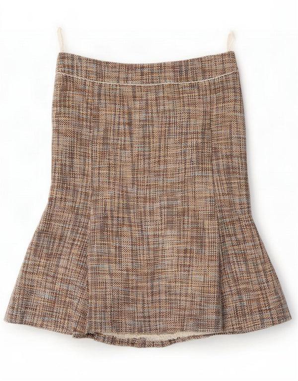 Coast Womens Trumpet Skirt UK 12 Medium W34 Beige Flecked Acrylic
