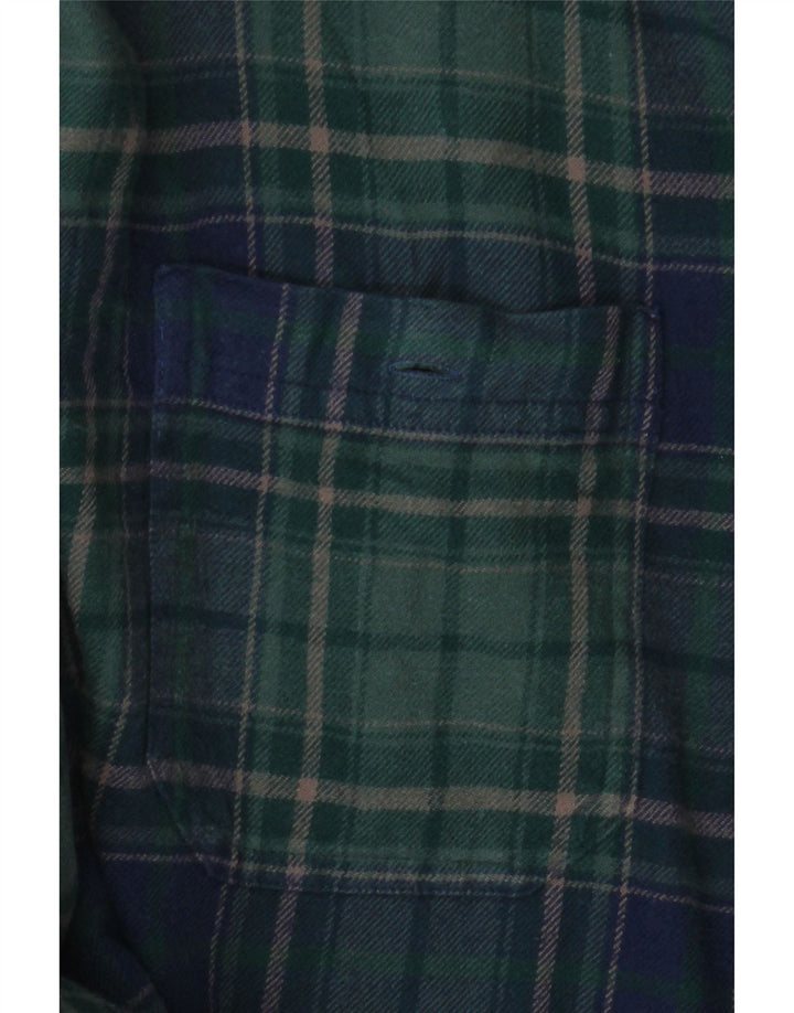 Camisa masculina de flanela James Pringle 2XL algodão xadrez verde