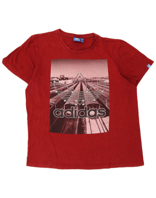 Camiseta Adidas Masculina Graphic Top Grande Vermelho