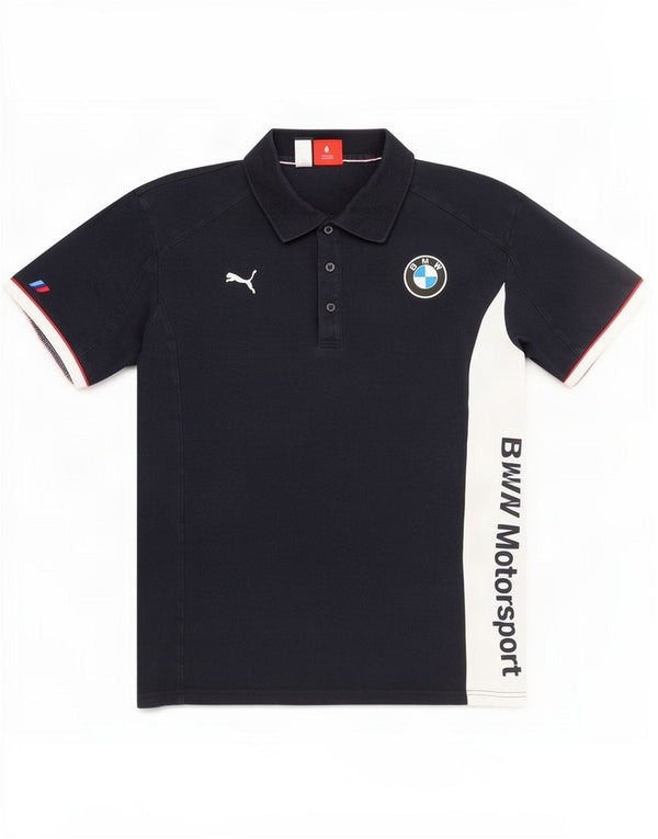Camisa polo masculina Puma BMW Motorsport Graphic 2XL azul marinho bloco colorido