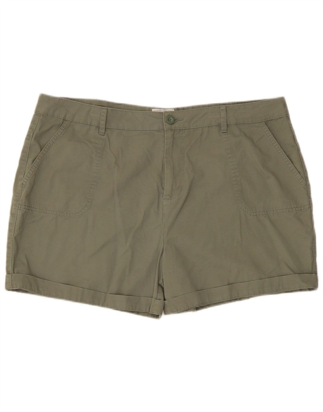 Shorts cargo feminino Mountain Warehouse W38 XL algodão cáqui