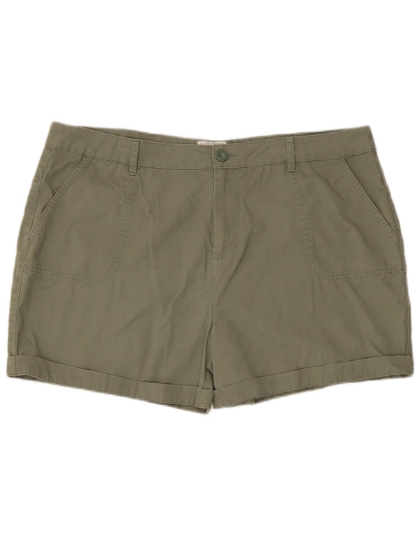 Shorts cargo feminino Mountain Warehouse W38 XL algodão cáqui