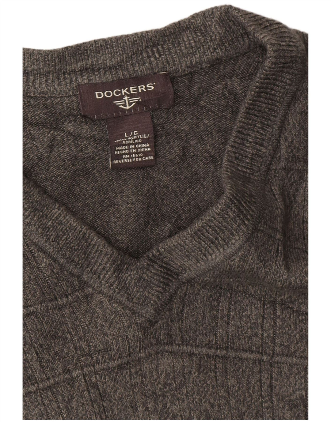 Dockers masculino colete regata grande cinza manchado acrílico