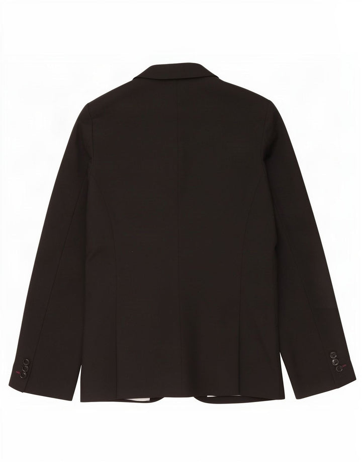 Jaqueta blazer feminina Marks & Spencer Autograph 2 botões Reino Unido 10 pequena preta