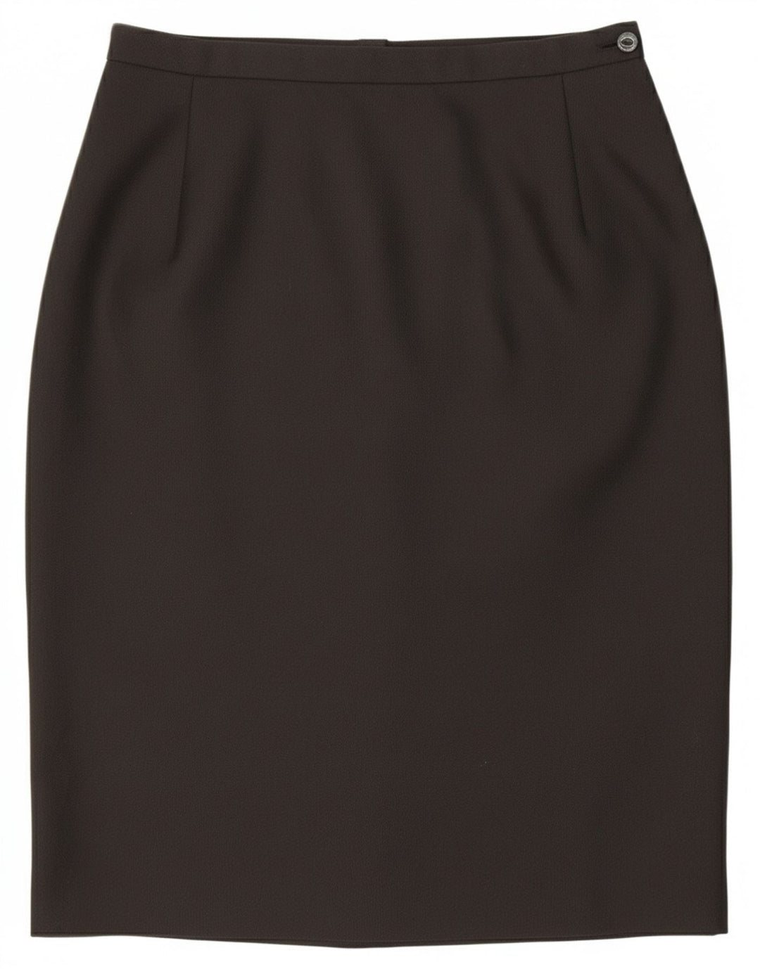 Saia lápis feminina vintage UK 14 médio W28 poliéster preto