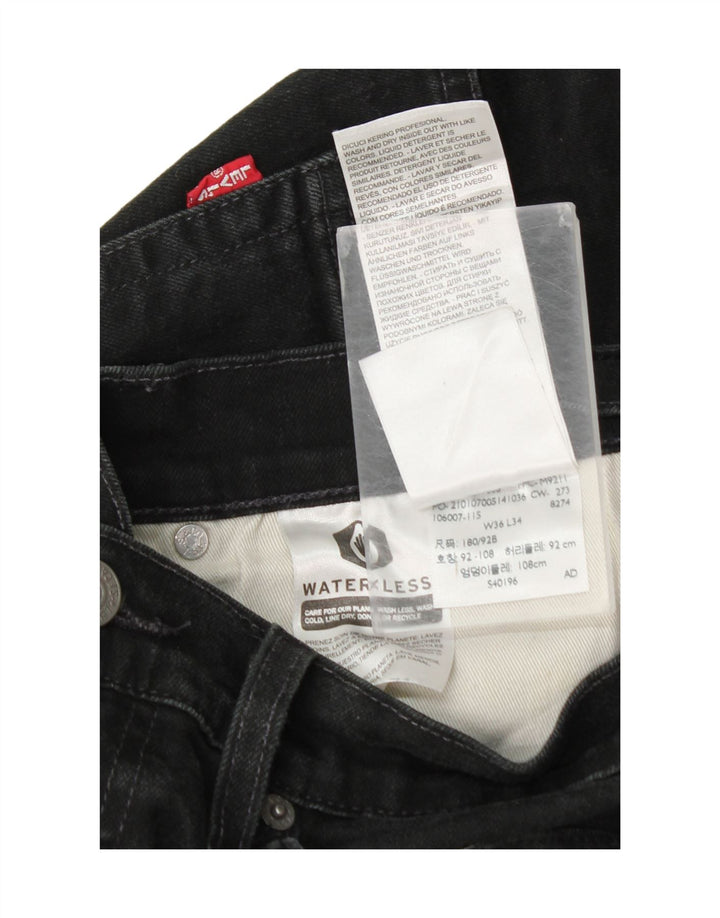 Jeans Levi's 514 Straight Masculino W36 L34 Algodão Preto