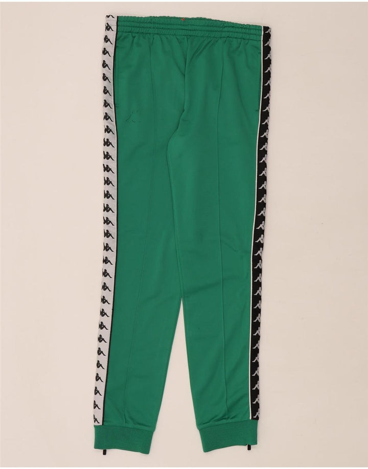 Kappa Mens Graphic Tracksuit Calças Joggers Medium Green Colourblock